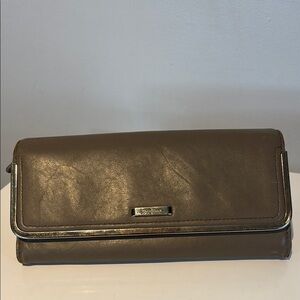 Cole Haan Taupe vintage leather wallet